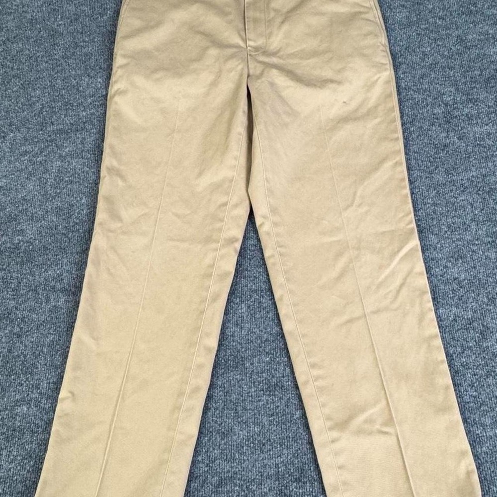 Brooks Brothers Advantage Chino Clark Cotton Pants W34 L30 Tan.